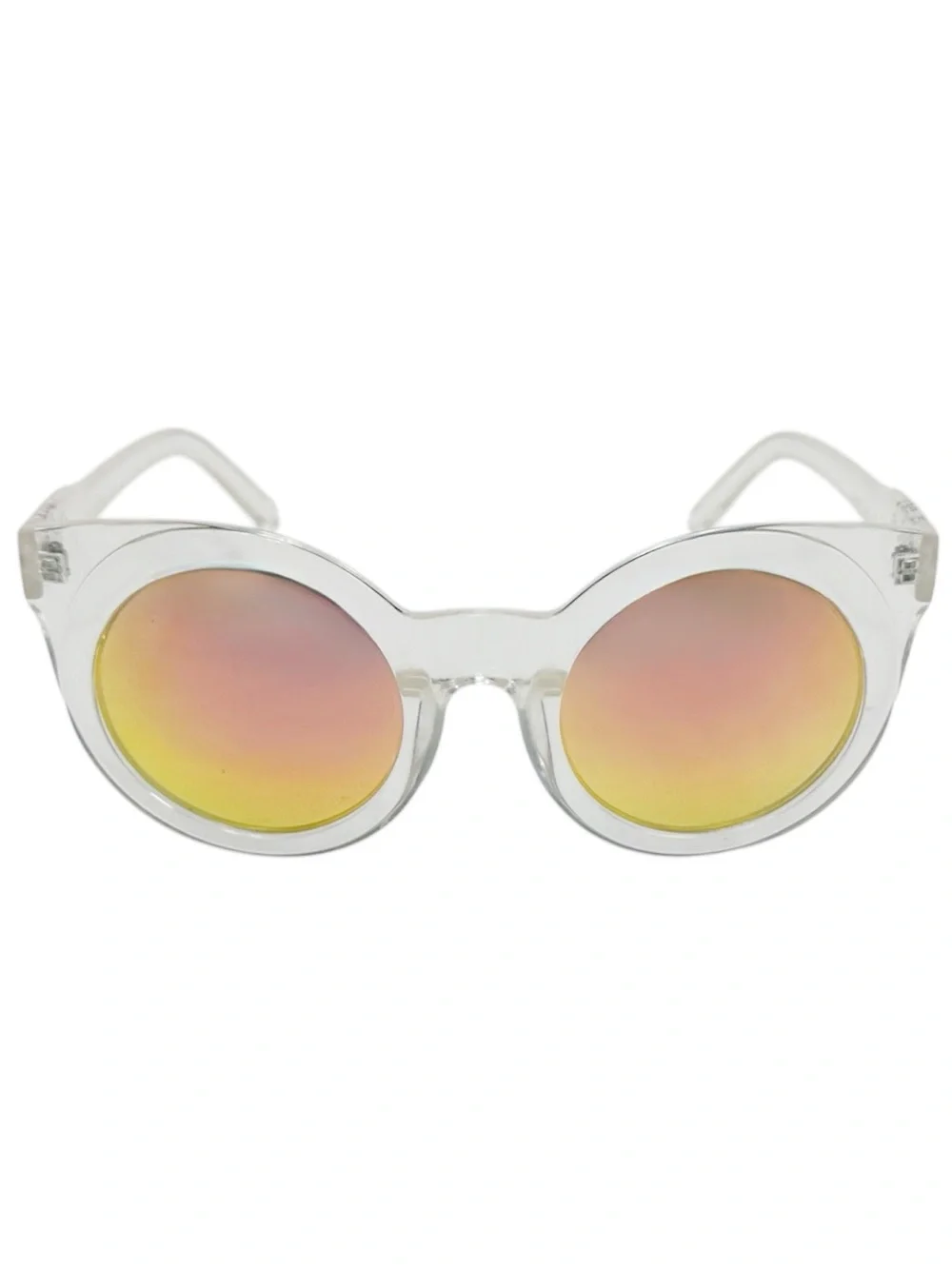 QUAY ‘China Doll’ Clear Mirrored Sunglasses